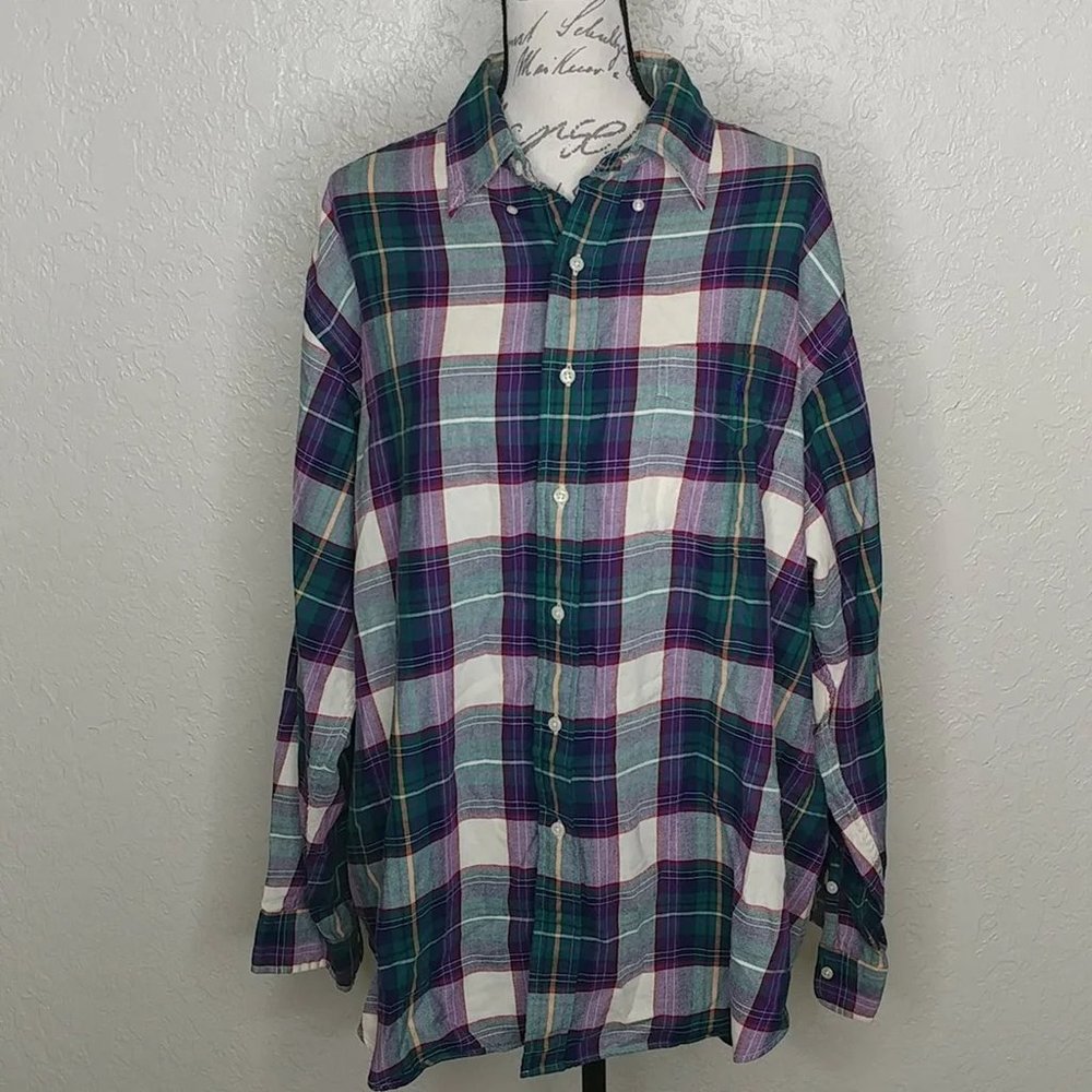 Ralph Lauren Blaire Plaid Shirt Size XL